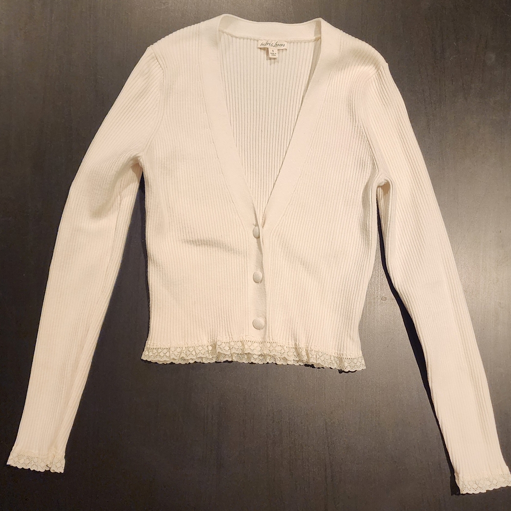 For Love And Lemons White Cardigan Sweater